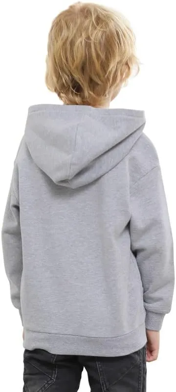 Kids Fleece Sweatshirts Soft Brushed Plain Pullover Hoodie Casual Hooded Sweatshirts for Boys and Girls