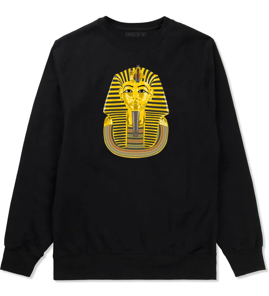 Pharaoh Egypt Gold Egyptian Head Crewneck Sweatshirt