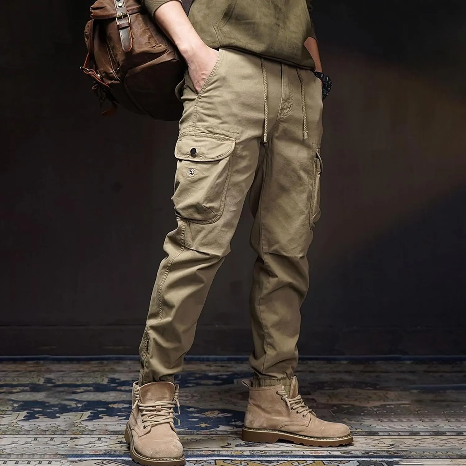 Tactical Cargo Pants for Men Quick Dry Waterproof Ripstop Hiking Pants Lightweight Carpenter Work Pants with Pockets