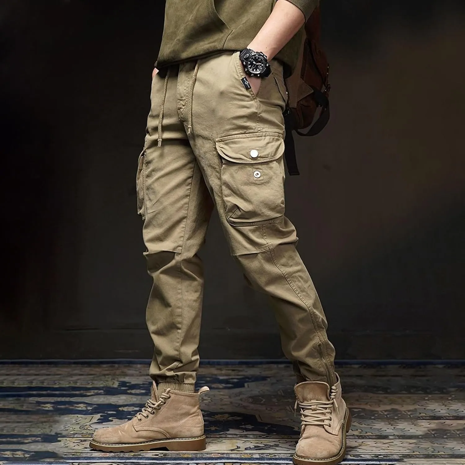 Tactical Cargo Pants for Men Quick Dry Waterproof Ripstop Hiking Pants Lightweight Carpenter Work Pants with Pockets