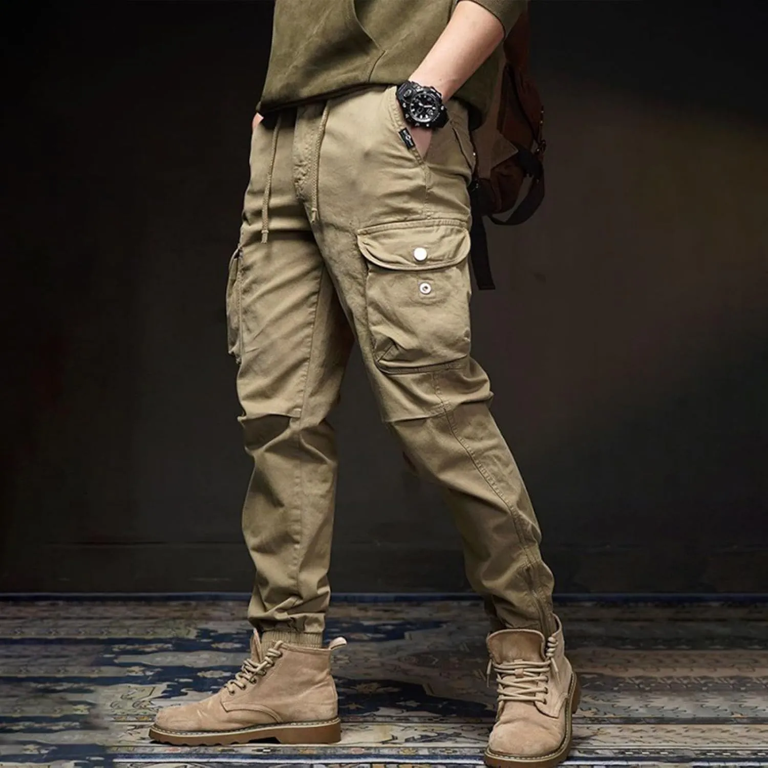 Tactical Cargo Pants for Men Quick Dry Waterproof Ripstop Hiking Pants Lightweight Carpenter Work Pants with Pockets
